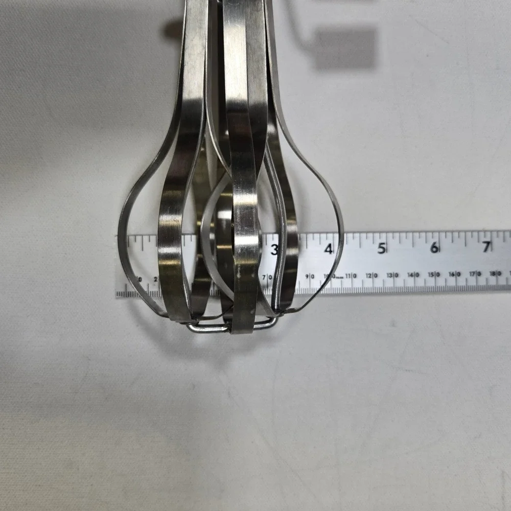 Endurance Rotary Egg Beater Hand Mixer Silver Red 12